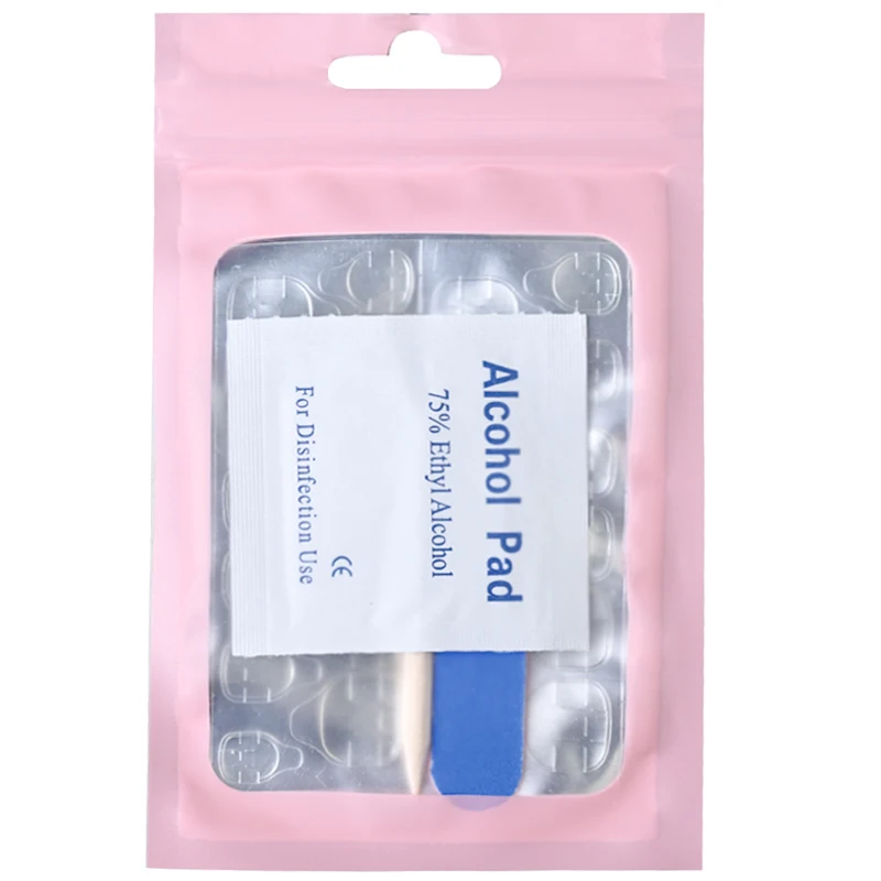 Wholesale Press On Nail Tool Kit Bag False Nail Tips Jelly Gel Glue Peel And Wood Stick Nail Files Manicure Pedicure