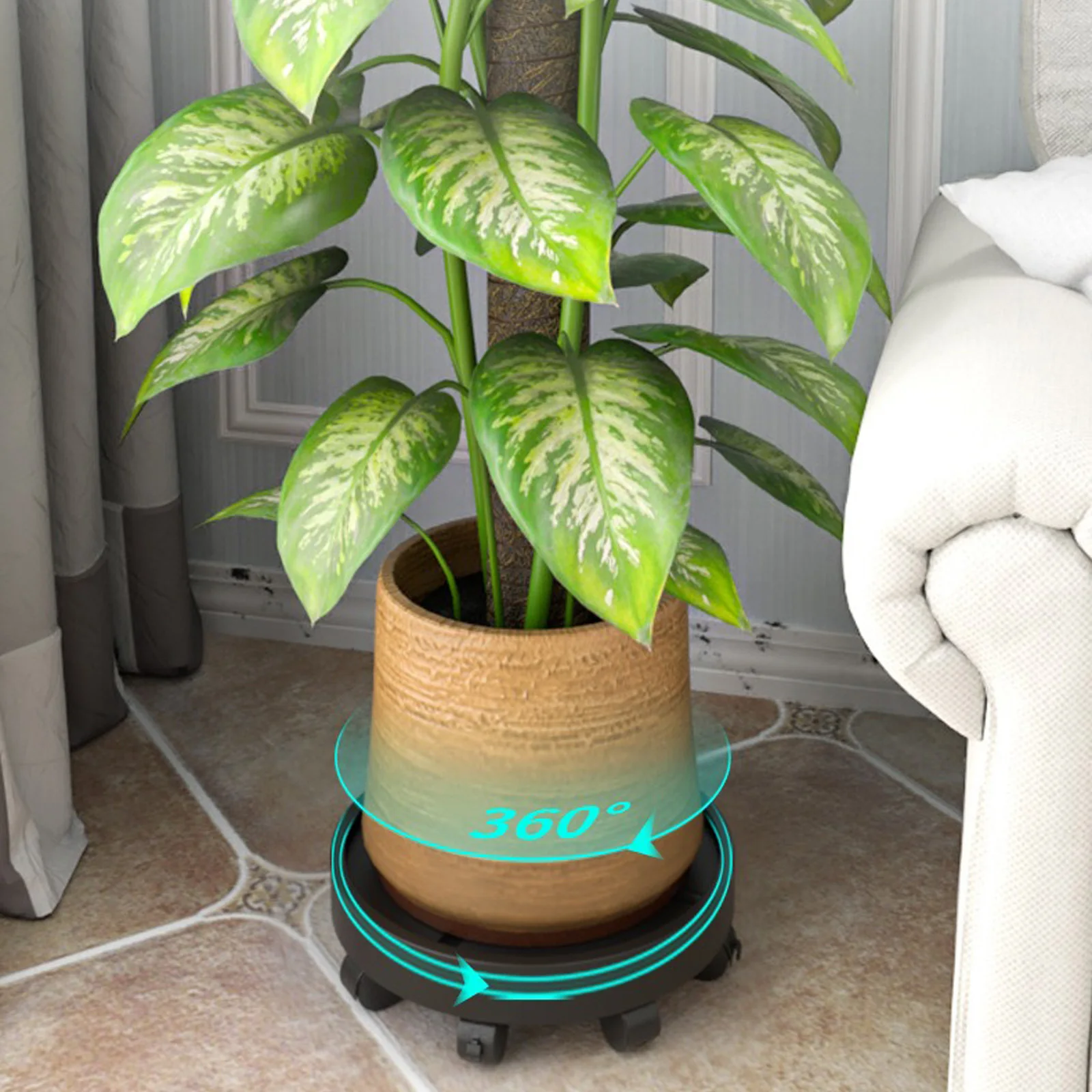 Thickened flowerpot rack, movable flowerpot tray, universal wheel bonsai base (can withstand 150 to 250 kilograms)