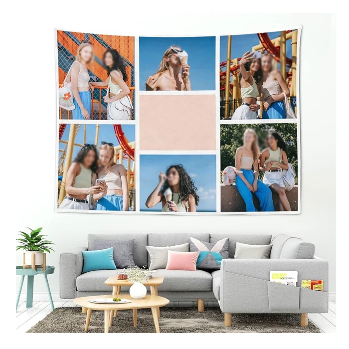 Any Size Funny Design Your Own Full Color Printing Wall Hanging Custom Backdrop Personalized Imagines Tapestry With Photos Text