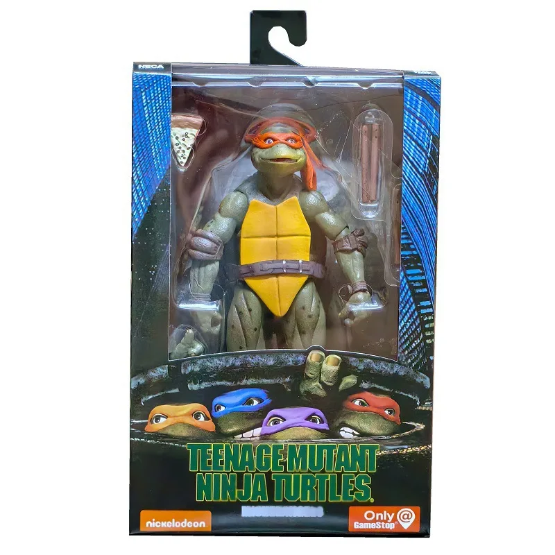 Premium Edition NECA Teenage Mutant Ninjaa Turtless Hand action 1990 movie TMNTES Limited Edition Joint movable model figurine