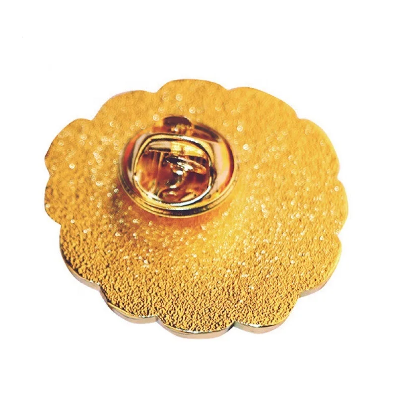 cute cartoon smiley face flower lapel pin,metal enamel pin smile man,gold plating colourful brooch pin