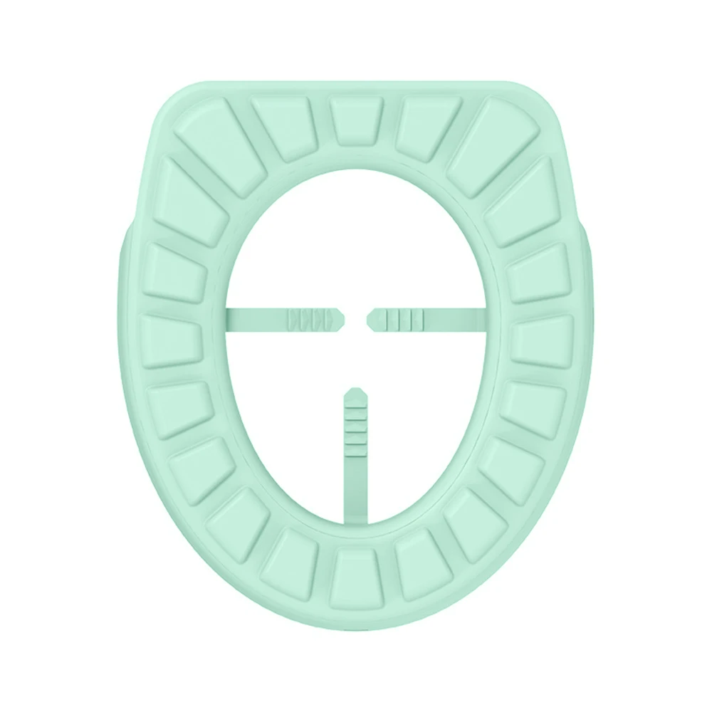 Silicone toilet seat washable O-shaped  ring home bathroom waterproof  cover paste toilet seat pad