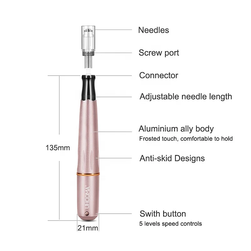 UHOOMA H6 Auto Micro Needles Electric Needle Roller Derma pen