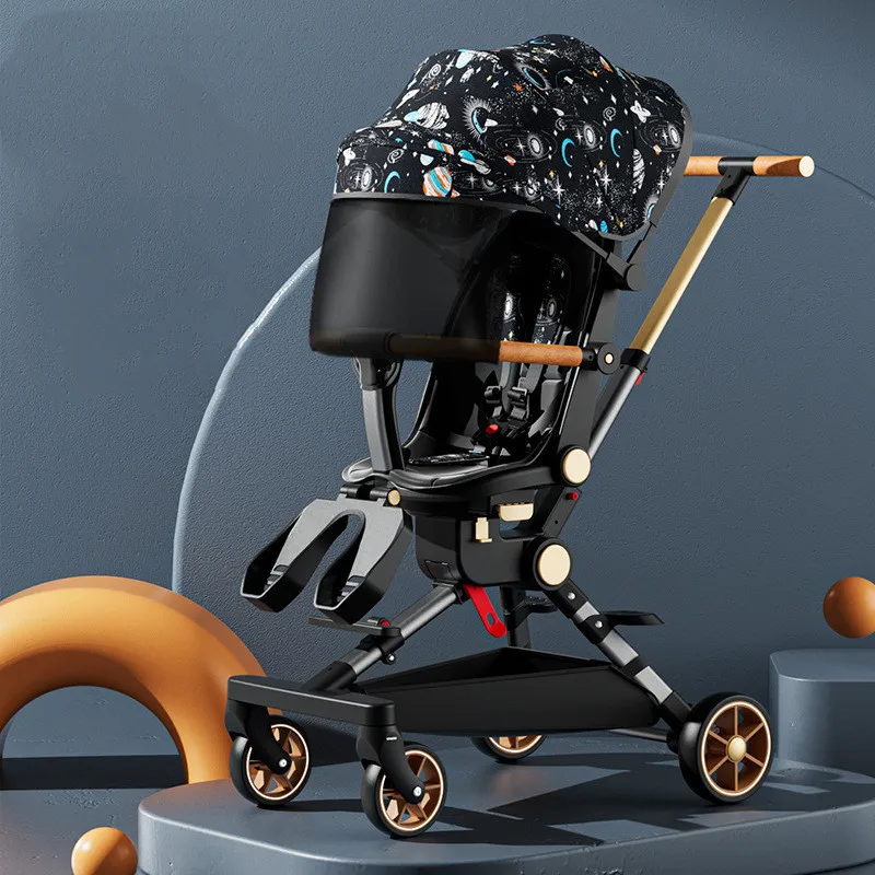 Baby stroller 1-5 years old walking cart Travel Premium Suspension Pu Wheels can sit or lie down aviation aluminum alloy/