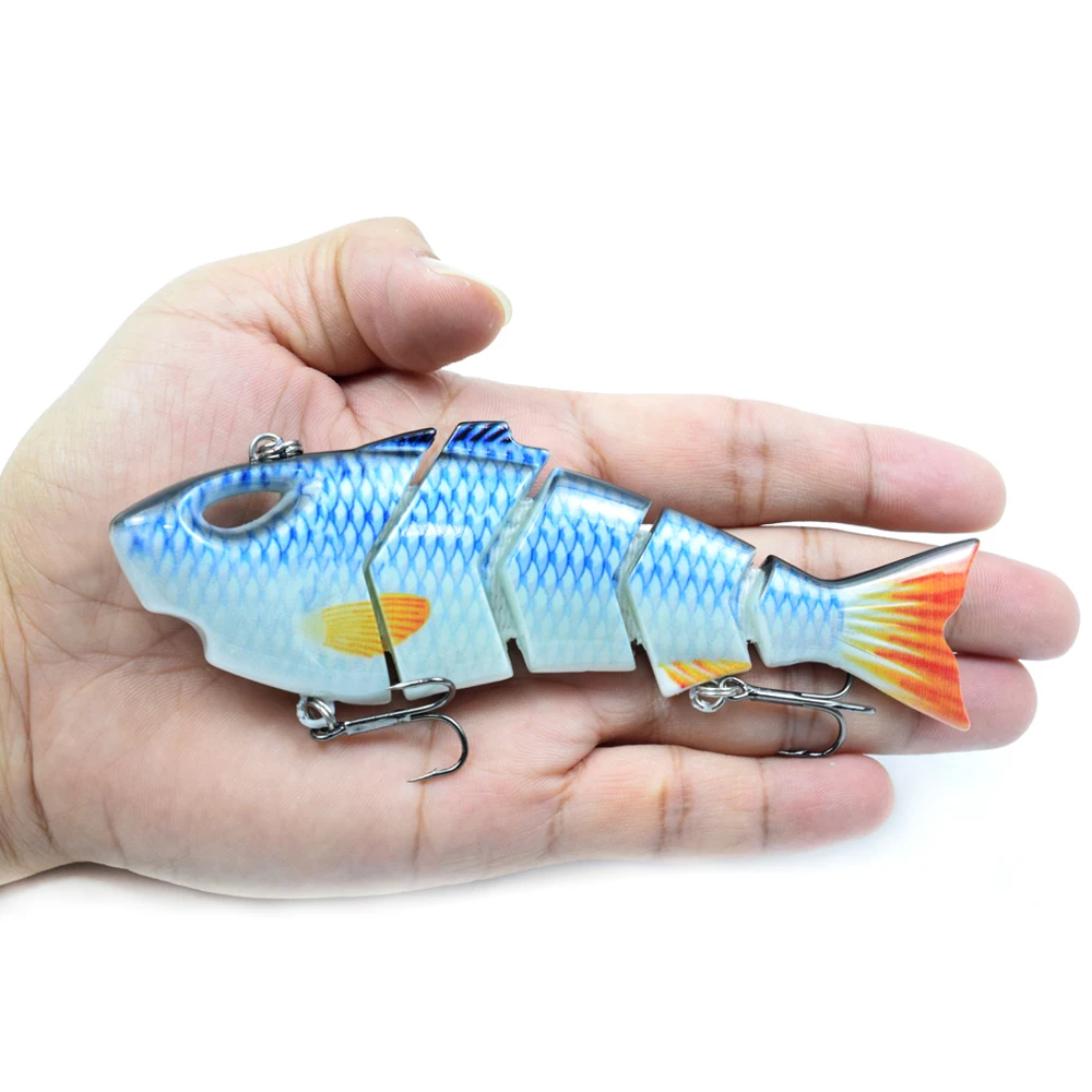 Recertop Factory 5.5inch shark swimbait 5-segment multi jointed hard plastic fishing lure saltwater swimbait manufacturer