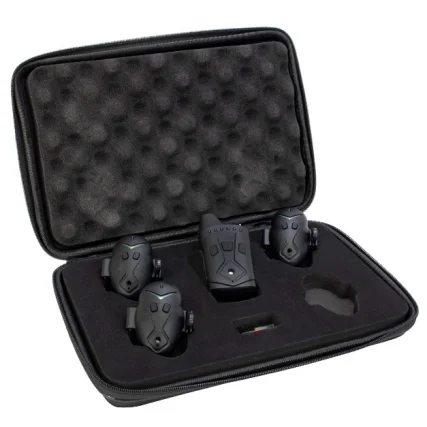 Adjustable Tone 6 LED Indicators Waterproof JZH-RF5618 Black 4+1 Catfish Bite Alarm Fishing CE Certified Streams Lakes Made ABS