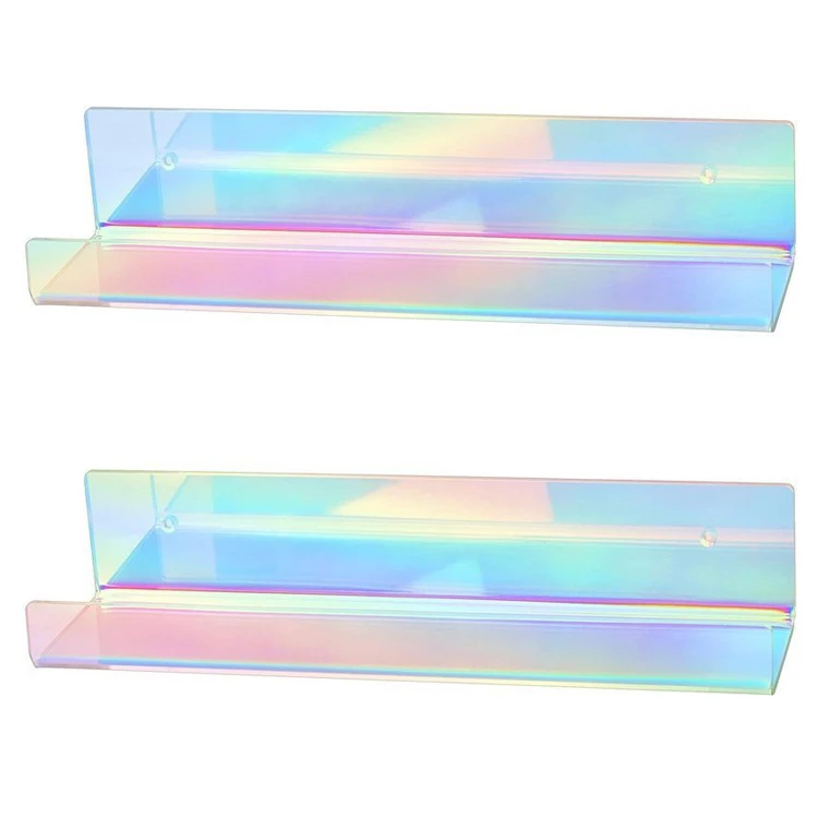 Collectible Toy Plants Display Organizer Colorful Acrylic Wall Shelves Custom Home Decoration Minimalist Storage Holders & Racks