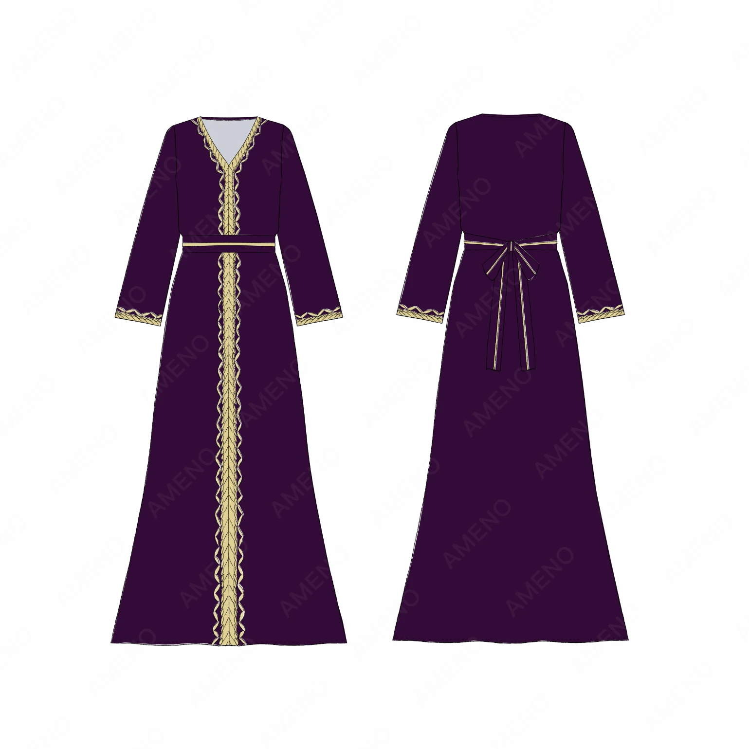 Hot selling diamond muslim middle eastern women belt robe abaya long muslim women dress