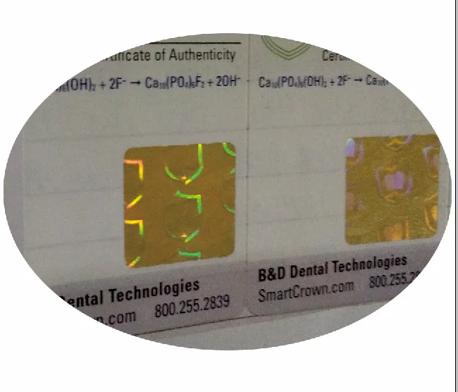 warranty seal sticker hot stamping hologram paper label sticker