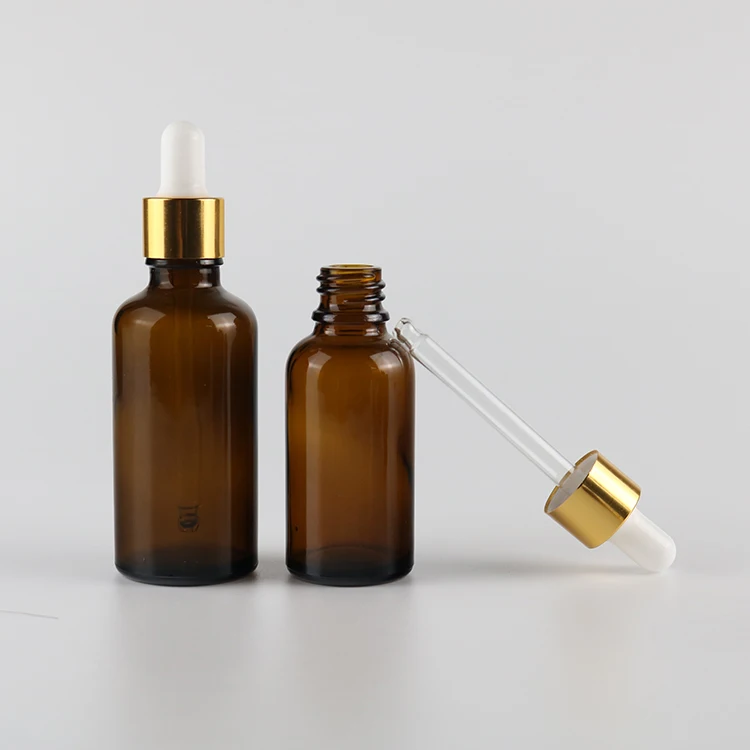 10ml 30ml 50 Ml Empty Face Serum Glass Bottle Amber Cosmetic Fancy Glass Essential Oil Dropper Bottle