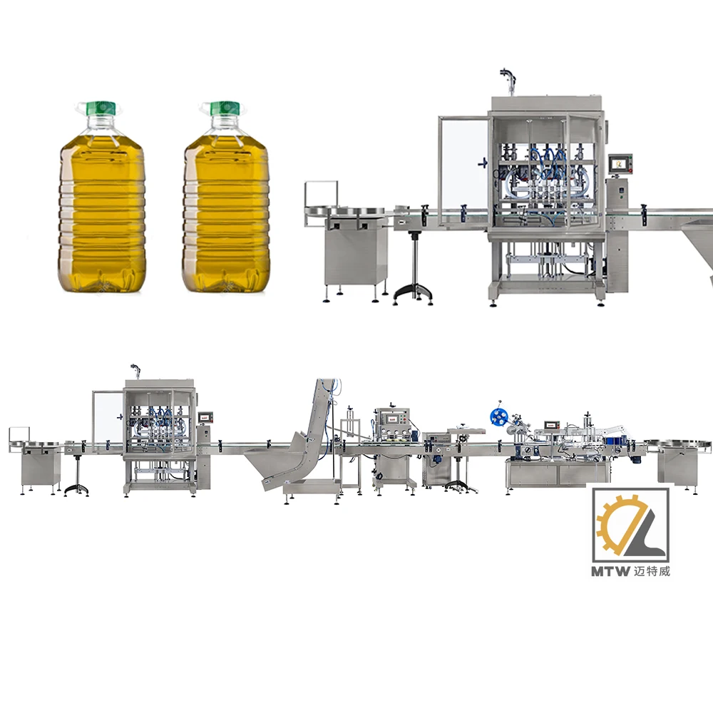 MTW automatic  quantitative filling machine cooking oil for 50-500ml plastic bottle filling line