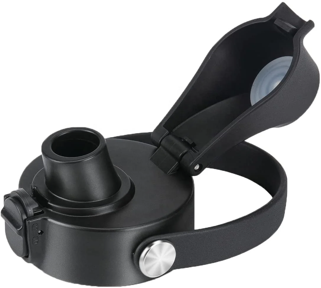 Spout lid straw lid water bottle vacuum wide mouth kids water bottle cap with lid and straw