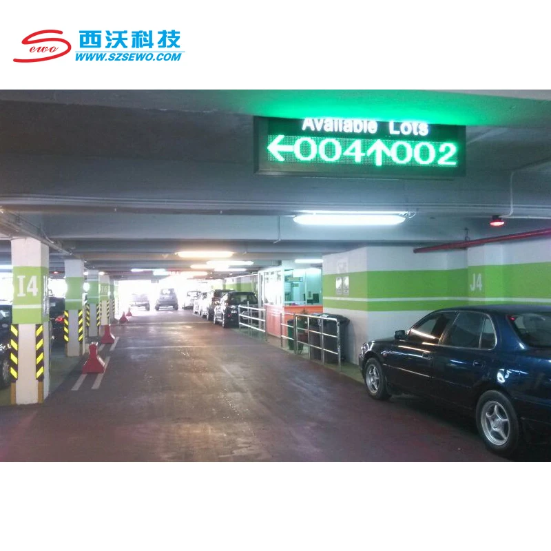 SEWO Underground Car Parking Lot Sensor System Ultrasonic Sensor PGS Smart Parking Guidance System