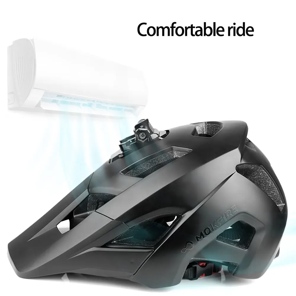 OEM Lightweight Dual Sport Helmet PC EPS Integrated Road Mountain Bike Gear Protective Head Guard Safety Features Riding Sports