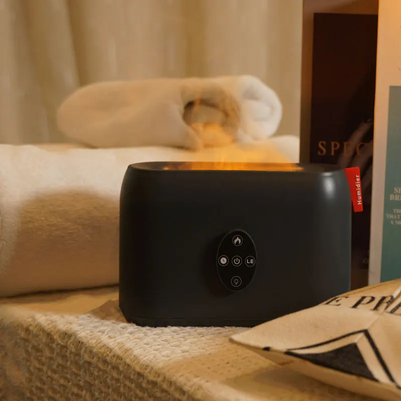 202 Hot Selling original Nathome Aromatherapy Essential Oil Remote Control Cool Mist Ultrasonic Air Flame Humidifier