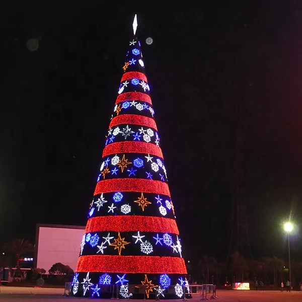 20mts Height Large LED Colorful Christmas Tree for Shopping Plaza/Sqaure Decoration