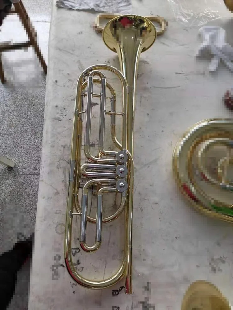 High grade Bb key Rotary Bass Trumpet (JBTR-500)