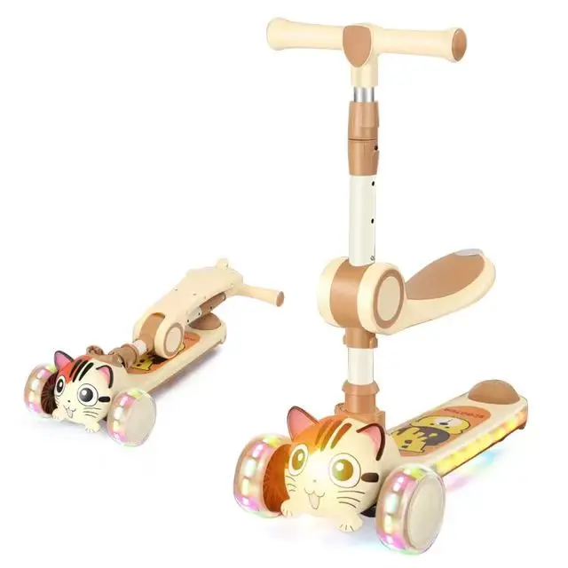 SL0813  EN71 Fold Cheap exercise plastic Nylon Mini Toy kids quick step Foot Pedal  Kick Scooter Sport street hot sale fashion