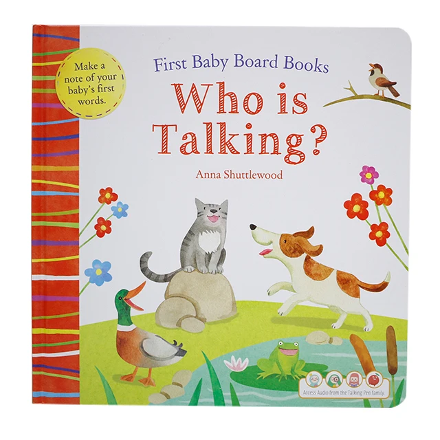 
Children Early Education Cardboard Books with Cute Animal Reading Book English Early Learning Books 