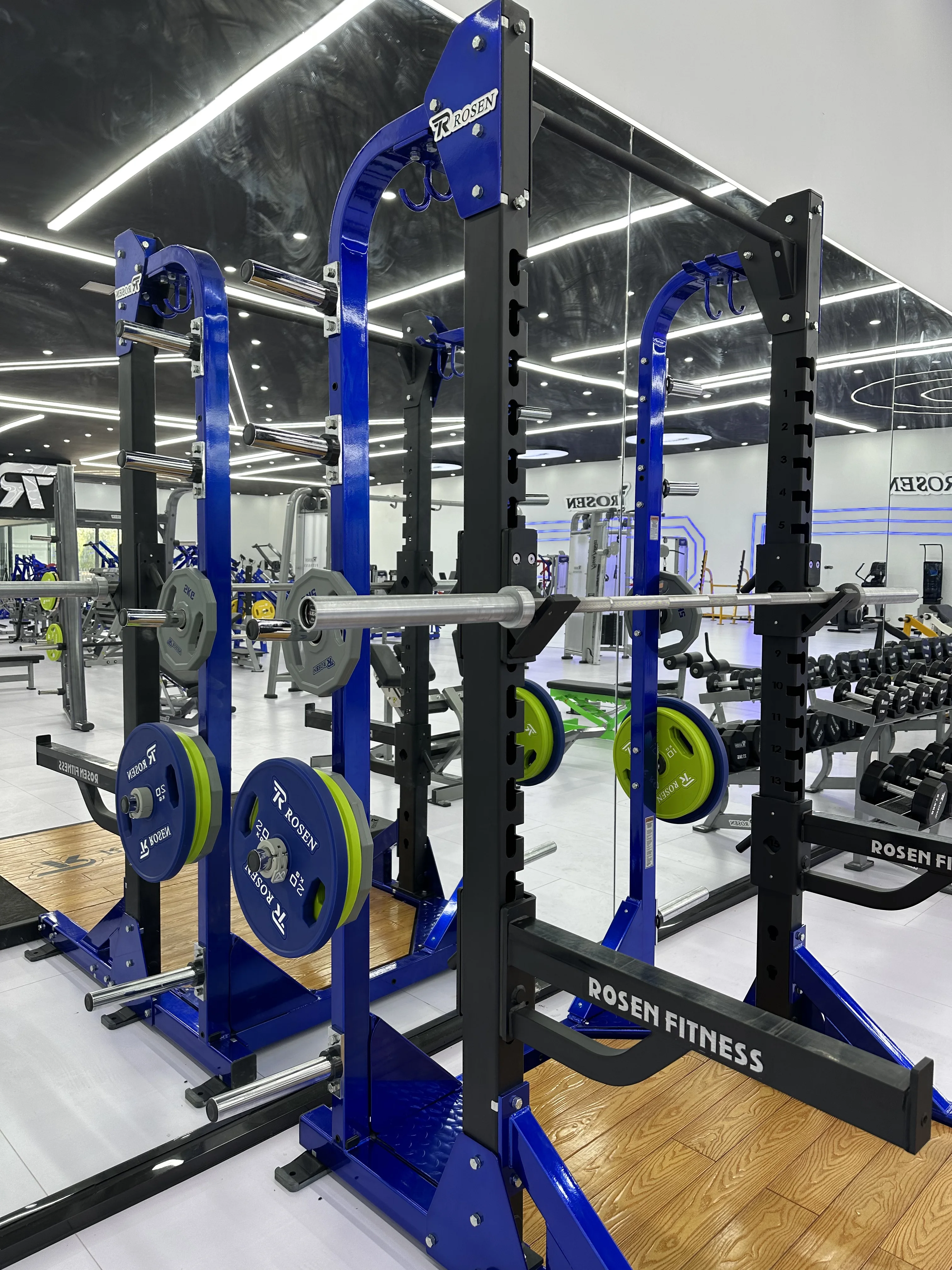 Factory Directly Sell Exercise 3MM Thickness Strength ROSEN Bodybuilding Machine Gym Equipment Half  Rack Long Base For Fitness