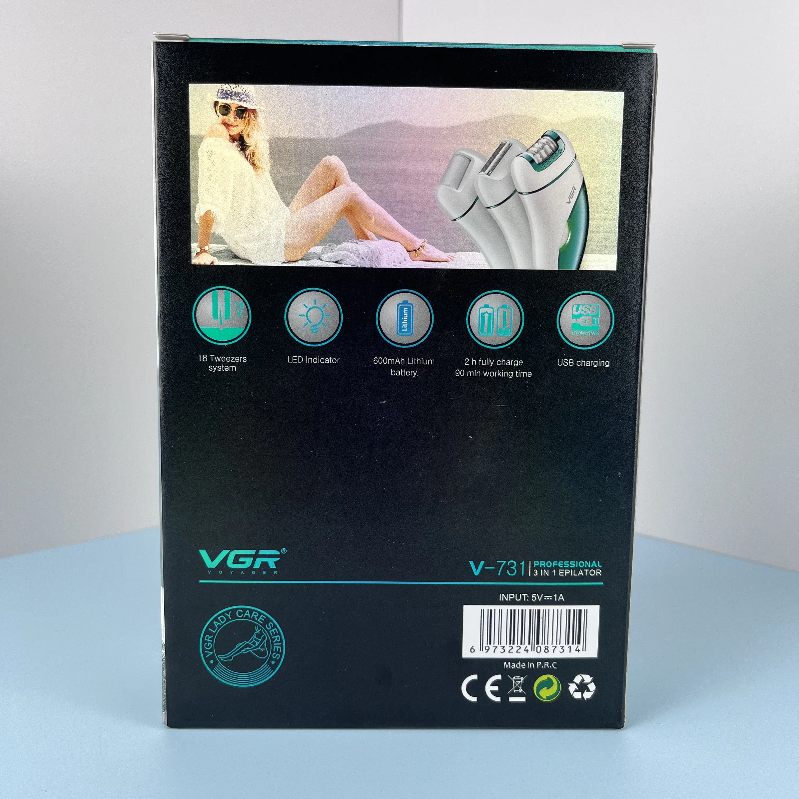 Vgr V-731 Electric 3 In1 New Epilator Needle Hair Removal Lady Women Body Leg Shaver Womens Cordless Lady Shaver