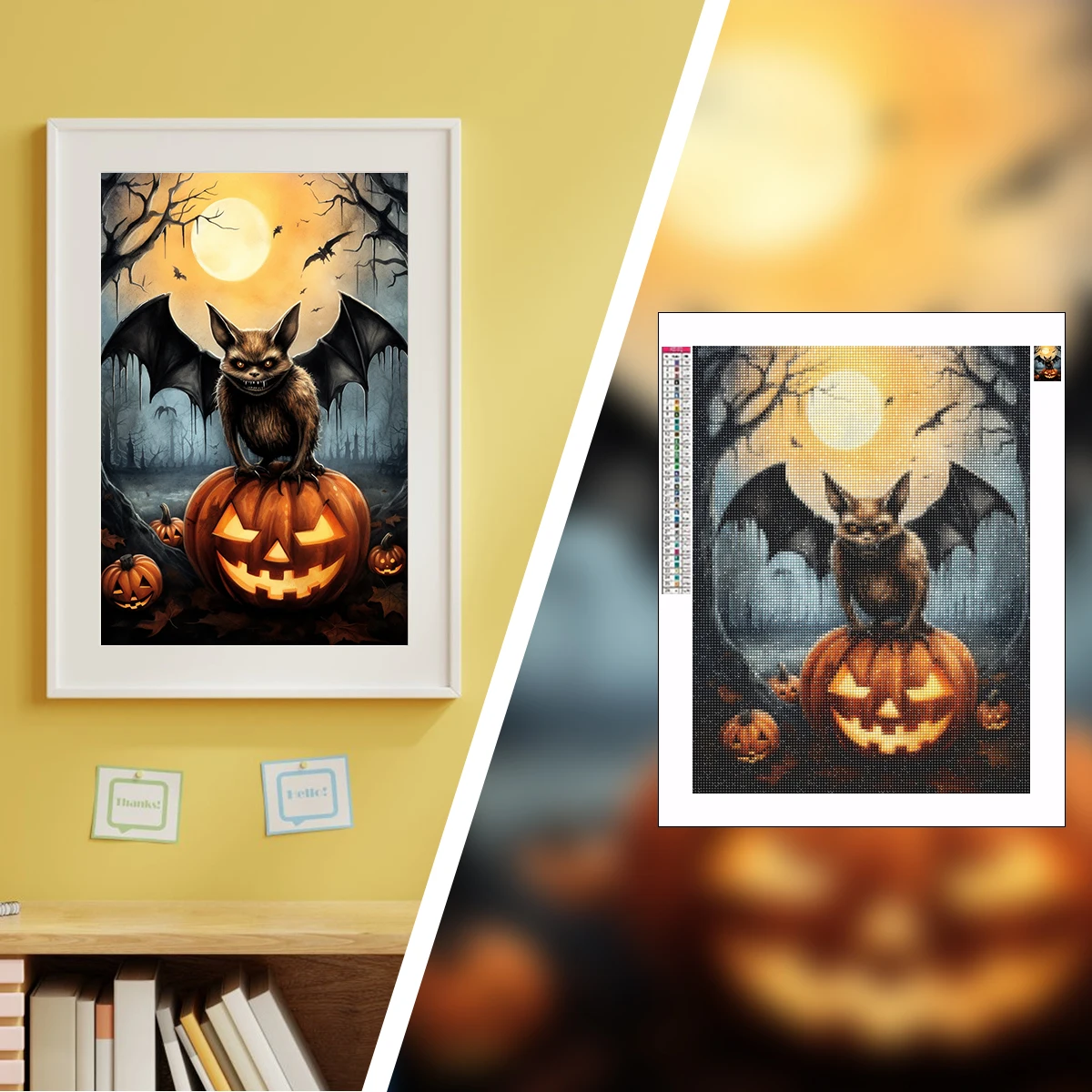 All Saints Series DIY Diamond Painting Bat 5D Full Drill Diamond Painting For Adults Room Decor Crystal Rhinestone Painting