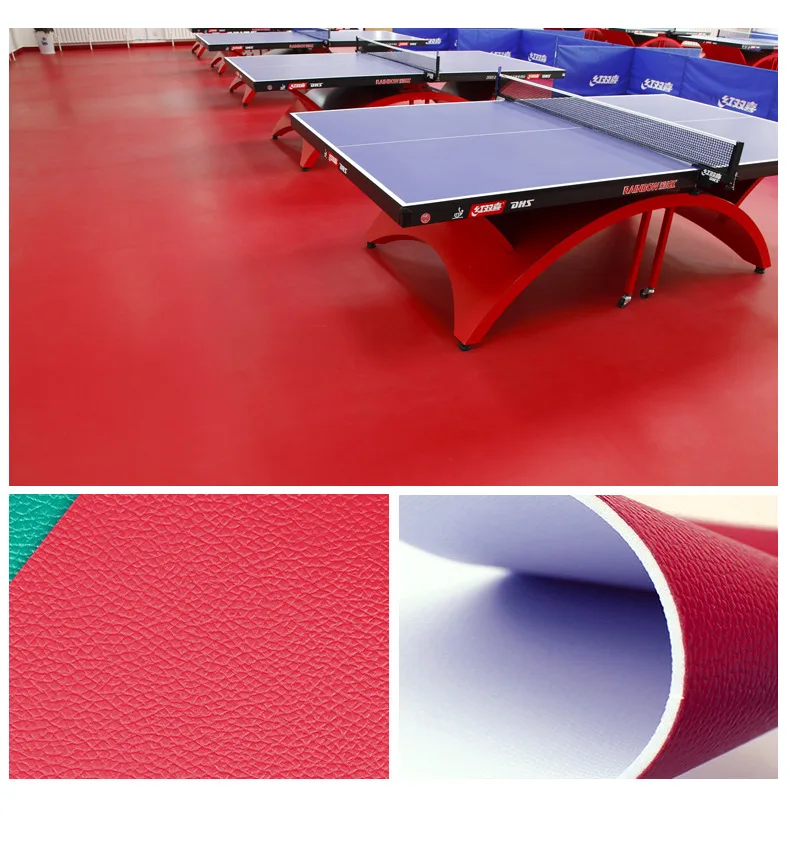 
Volleyball Courts PVC Sport FLooring 4.5mm Green Color Sports Court Using PVC Flooring Factory 