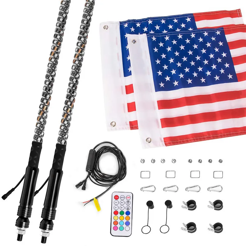 UTV ATV Whip in Spiral with Led Light with Bluetooths For rzr, can-am / Polaris