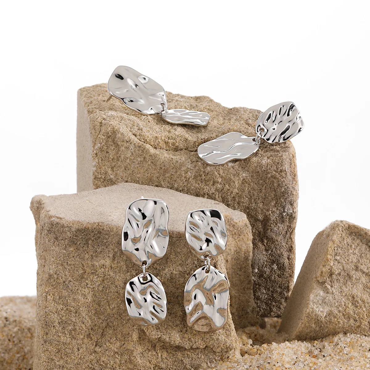 DEYIN 18k White Gold Pearl Earring 925 Sterling Silver Women Jewelry Strange Shapes Silver 925 Earring Fashion Style Wholesale