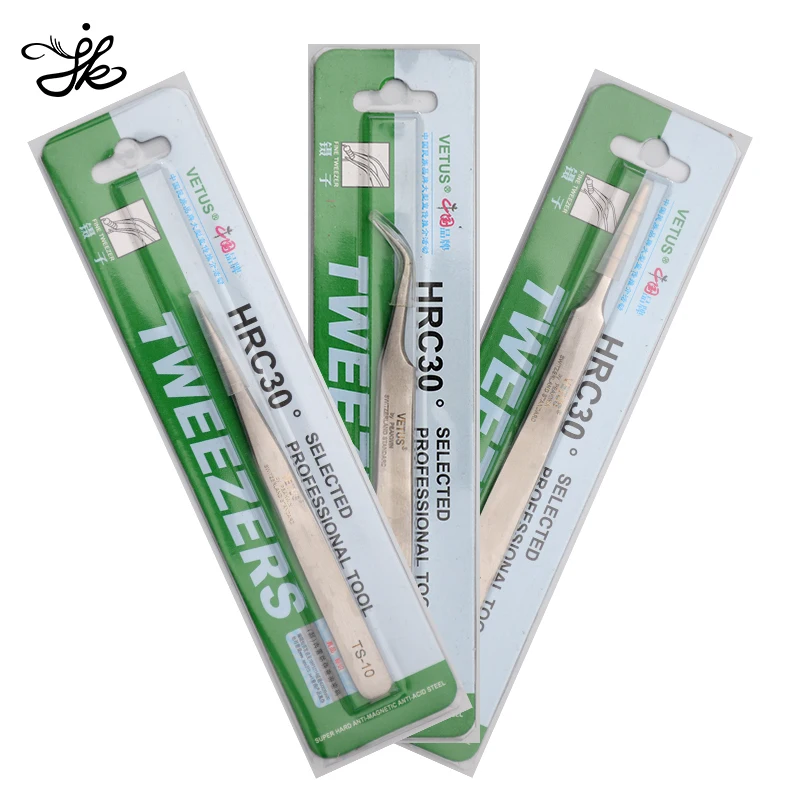 Good Black Anti-static Eyelash Extension VETUS Tweezers TS-10 TS-11 TS-12 TS-13 TS-14 TS-15