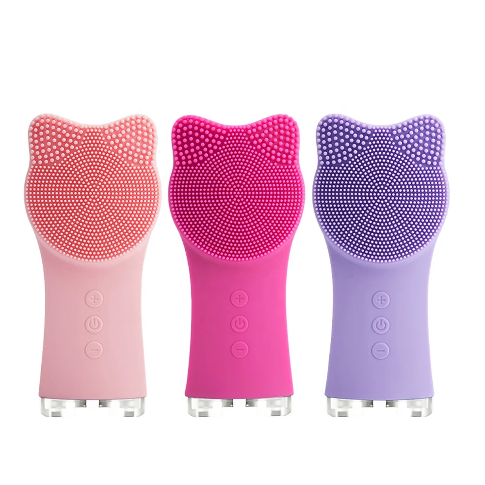 Силиконовые Очищающая щетка для лица Sonic Face Scrubbers IPX7 водонепроницаемый Электрический очищающий массажер