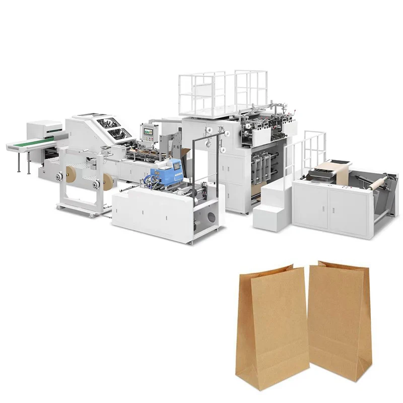 Fully Automatic Paper Bag Machine for One-Stop Paper Bag Manufacturing Square Bottom Paper Bags Machine