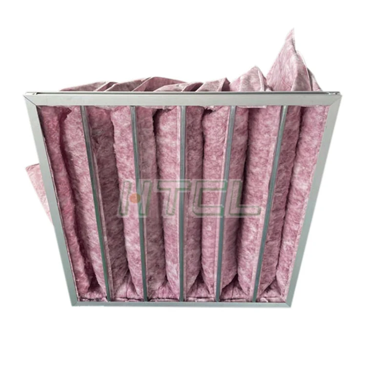 Factory Price Fiberglass Pocket Filter G4 F5 F6 F7 F8 AHU Hepa Filter Air Conditioning Bag Filter