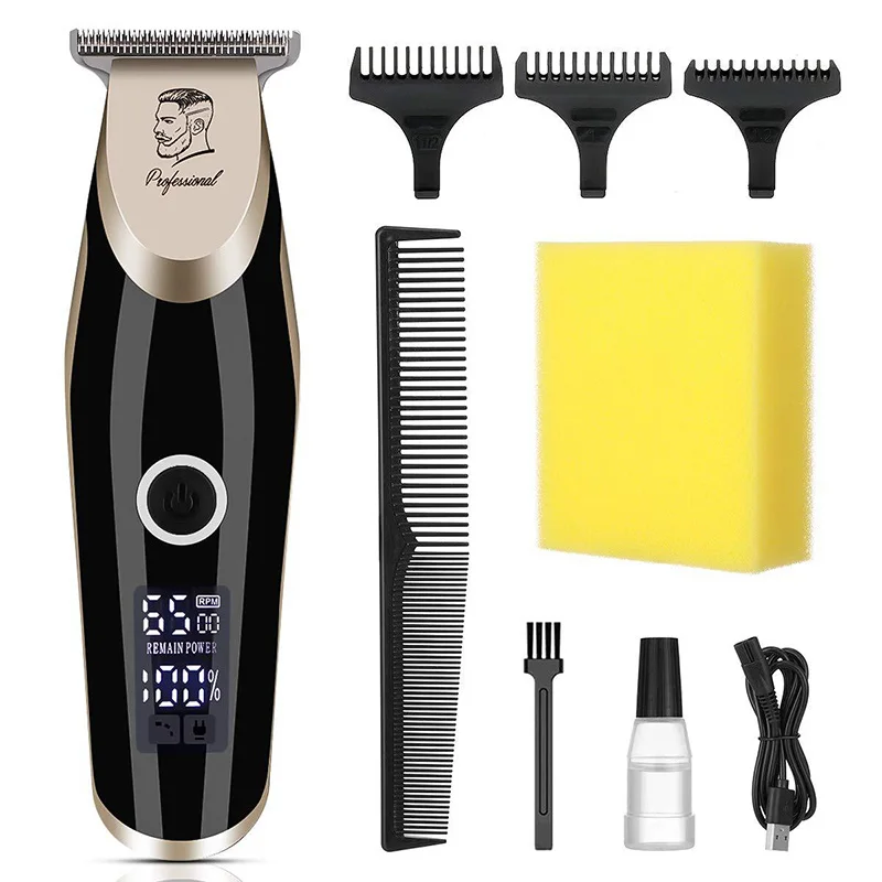 Champagne Gold Electric Rechargeable Hair Trimmer Hair Cutter Clipper