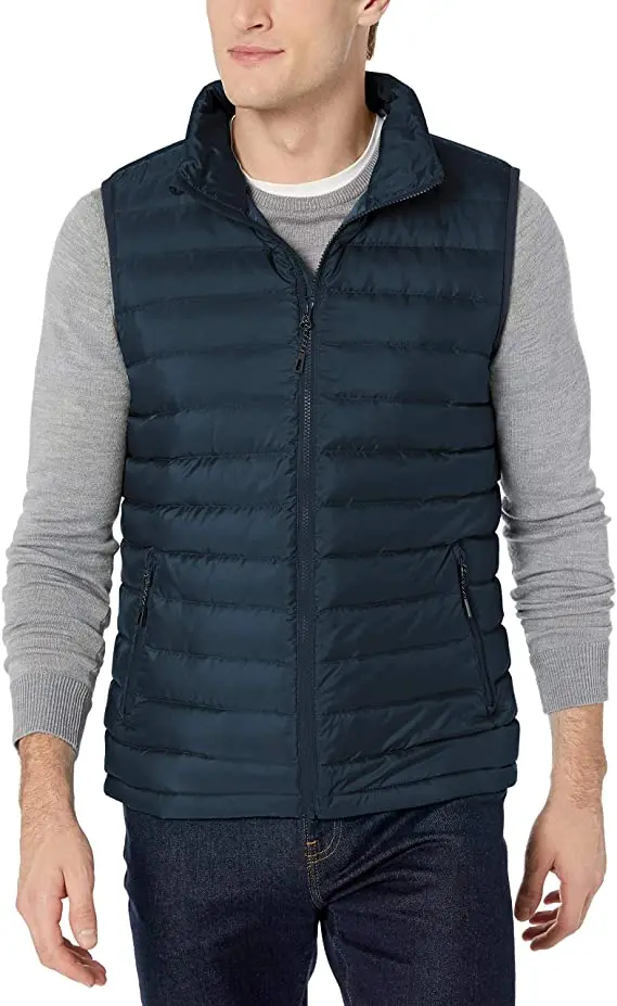 Wholesale Puffer Down Vest Men Winter Down Vest Cardigan Hooded Down Jacket Vest