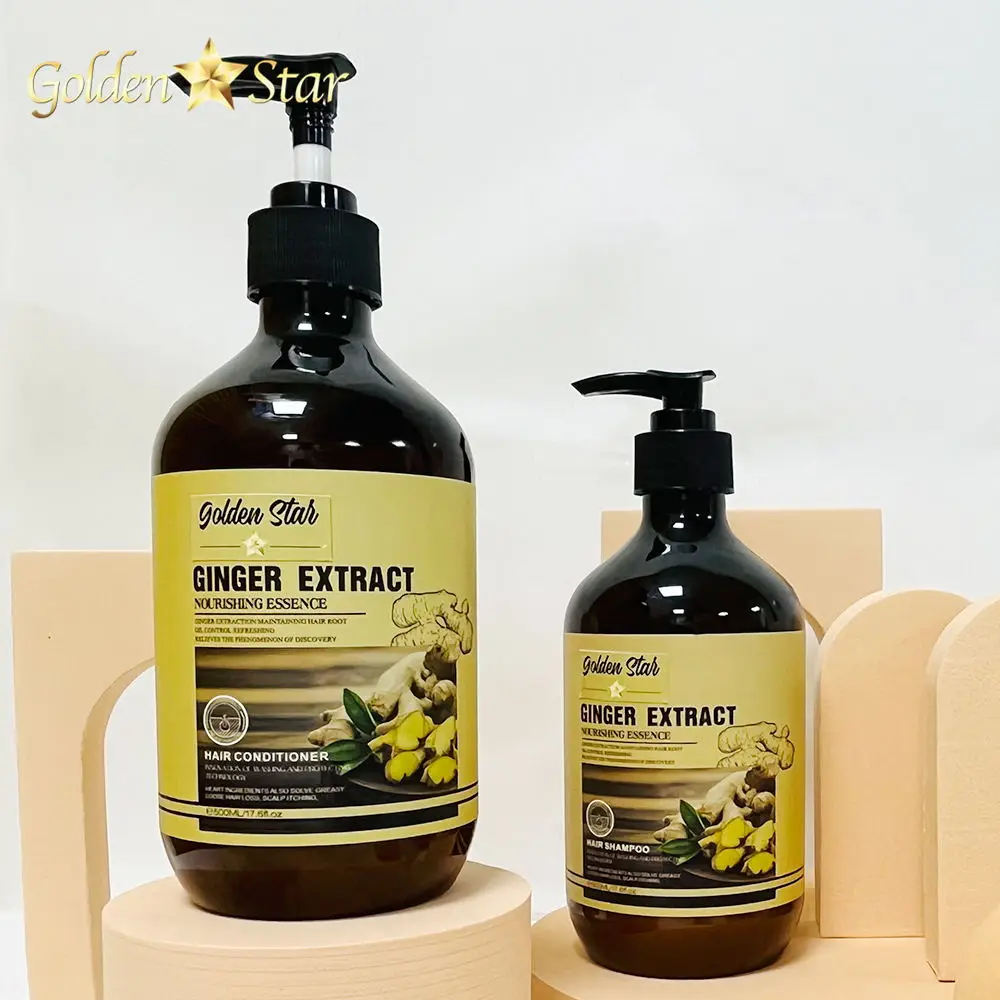 Private Label Natural Herbal Ginger Hair Growth Essence Shampoo Hair Loss Treatment Grow Serum Shampoo For Black Women Men