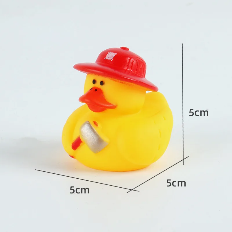 Promotional Custom Plastic Toy Animal Weighted Floating Race Assorted Black Printed Ducky Bulk Bathtub Squeaky Bath Rubber Duck