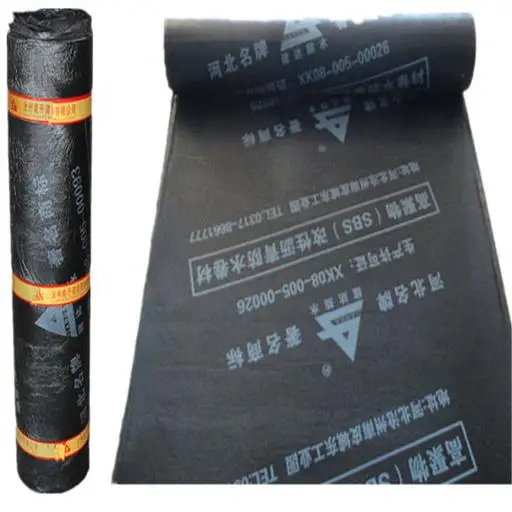roof waterproof membrane Sample polyester base torch-on 3mm SBS modified bituminous waterproof membrane