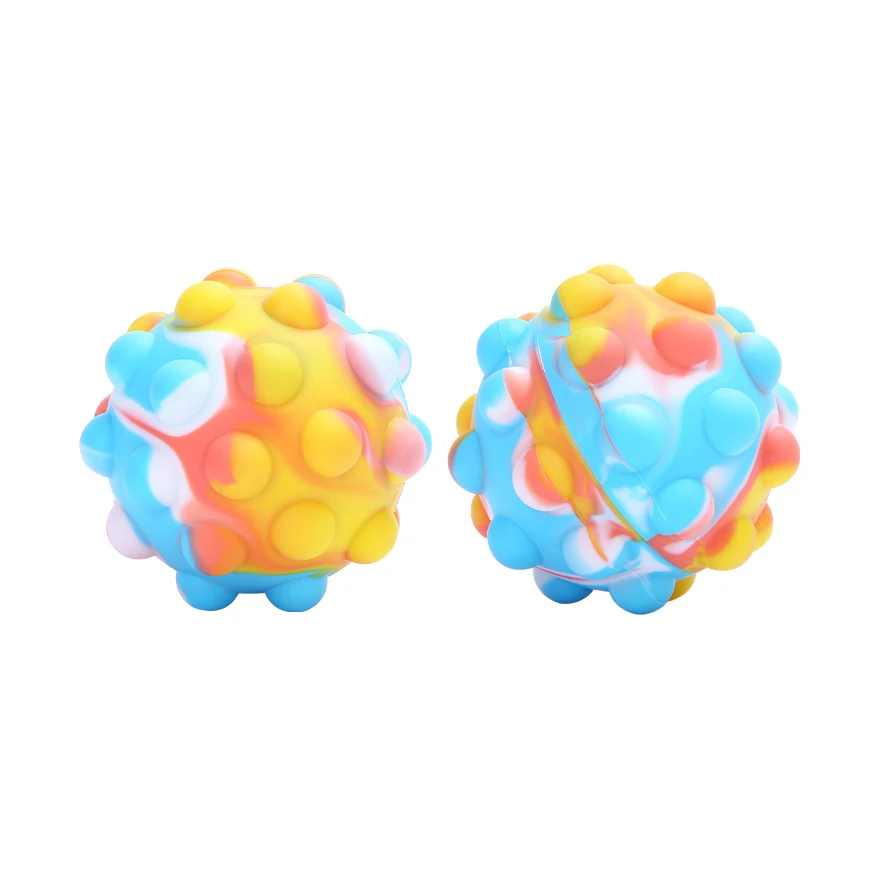 Autism Relief Anxiety Stress Toys Silicone Decompression Pops Sensory Bubble Toy Set Squeeze Pops Fidget Toy Balls