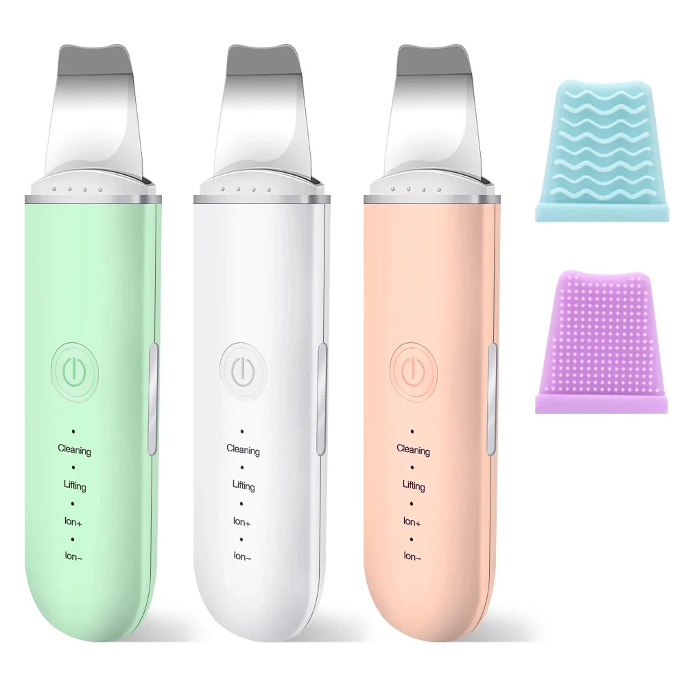2023 Sonic Facial Skin Scrubber Peeling Face Skin Spatula Facial Ultrasonic Skin Scrubber