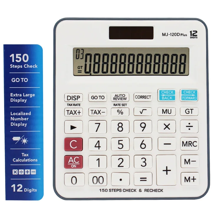 Promotion Big Button 12 digit Dual Power Desktop Calculator