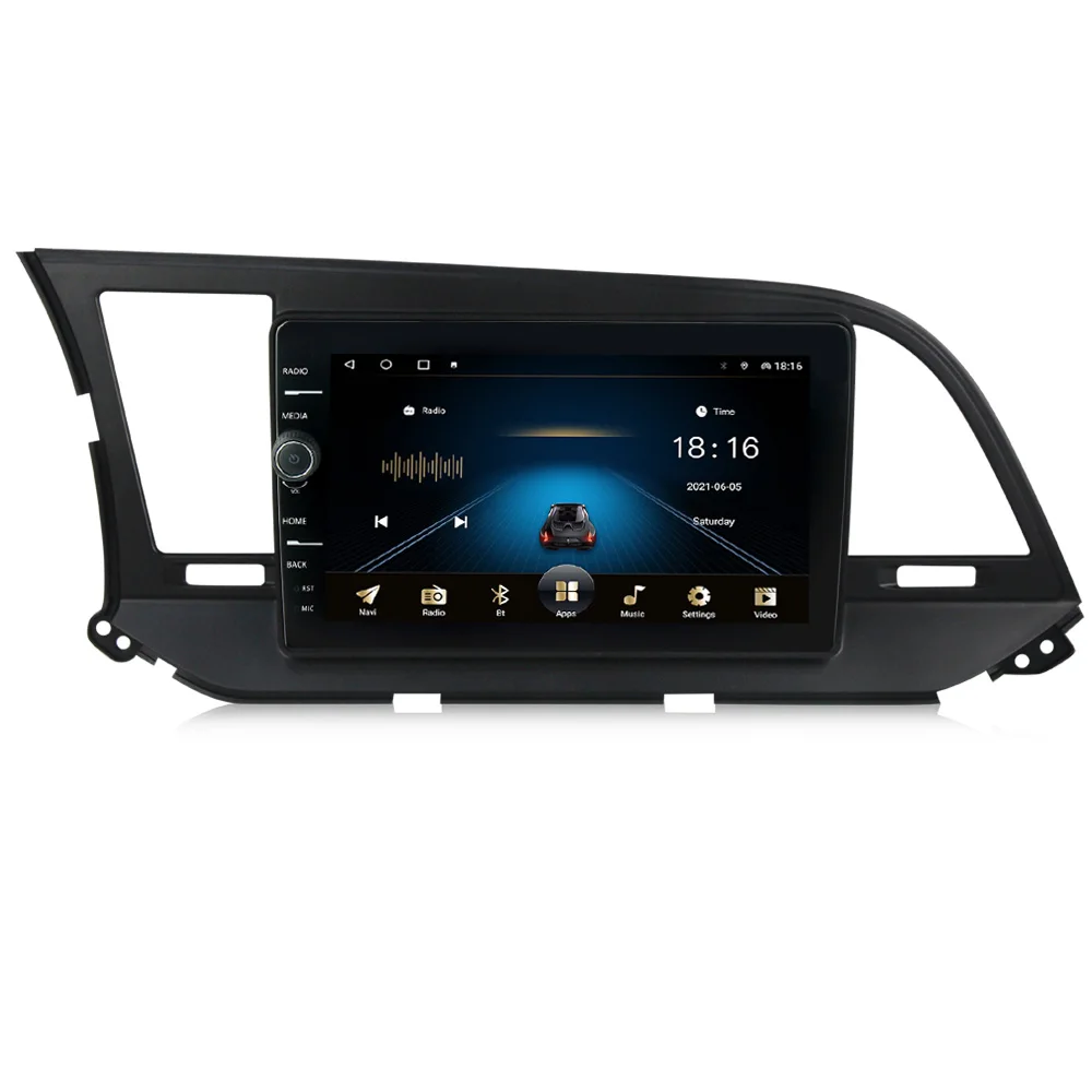 Android Auto для Hyundai Elantra 2016 2017 2018 мультимедийный автомобильный видеопроигрыватель GPS навигация Поддержка автомобиля-Воспроизведение задняя камера