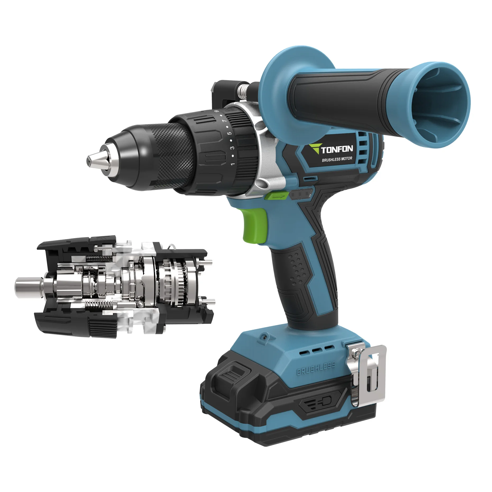 high quality portable brushless impact hammer drill