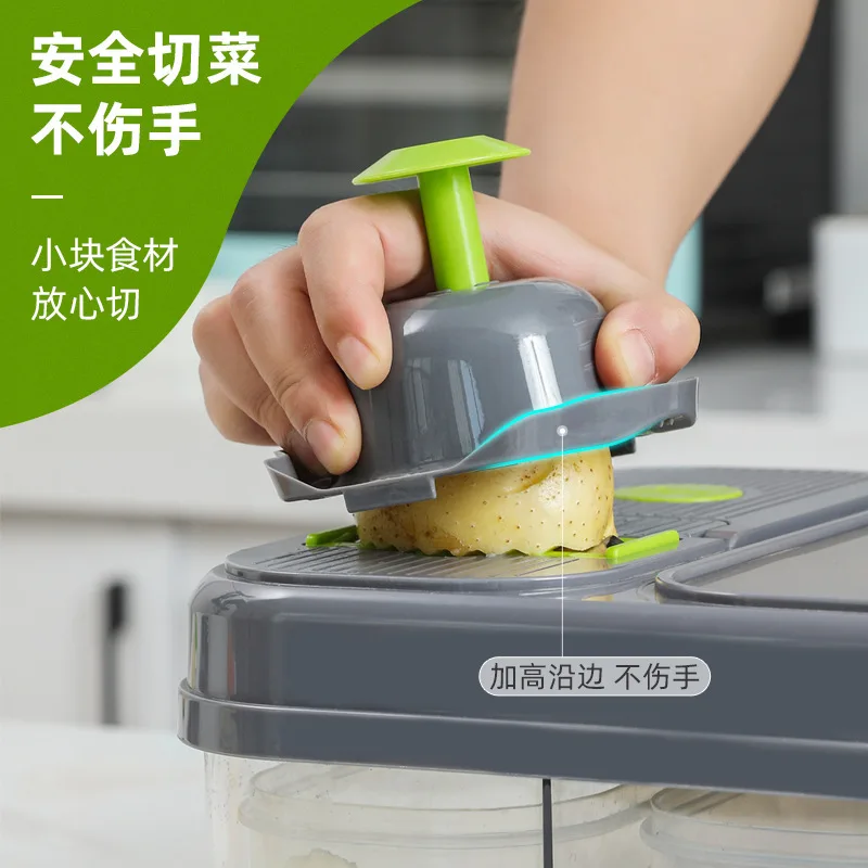 RTS Factory Multipurpose 15 in1 Dual Use Stainless Steel Vegetable Cutlery Cutter Dicing Cutter Kitchen Tool Slicers Chopper