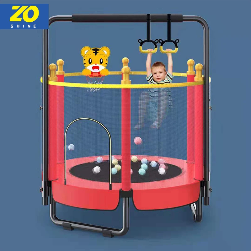 Детский батут Zoshine мини-батут для игры в баскетбол 60 дюймов 5 футов с сетчатым чехлом