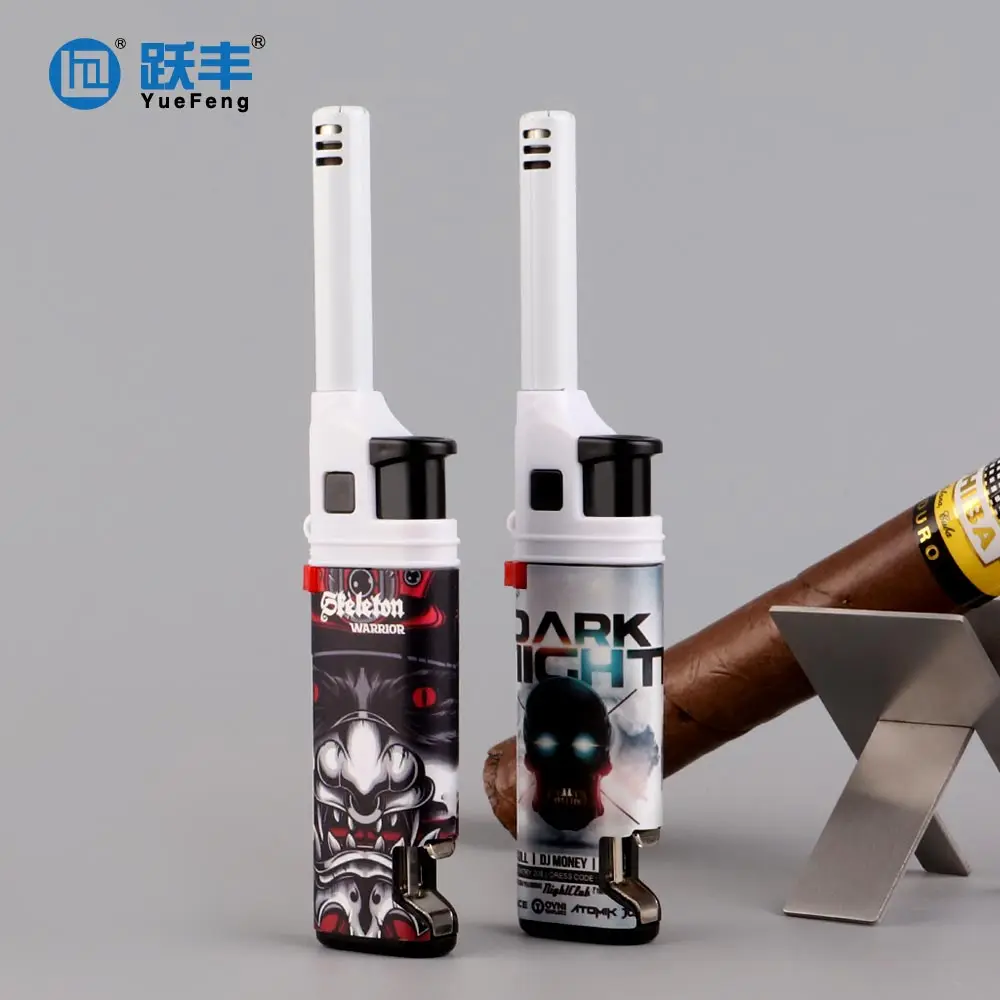 new design and new function  bottle opener refillable windproof mini kitchen gas lighter with paster style