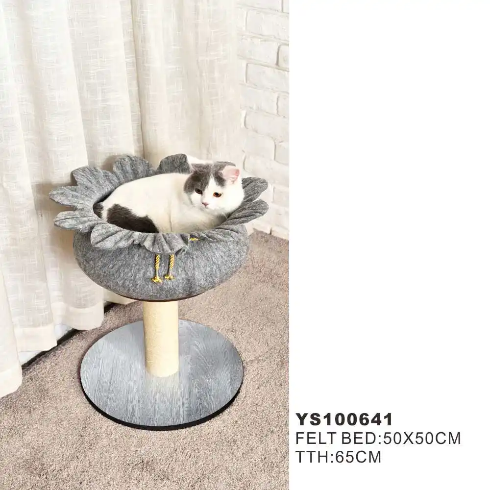 
Eco-friendly High Quality Durable Cat Scratcher Cat Tree House Soft Felt Cat Bed Cave 