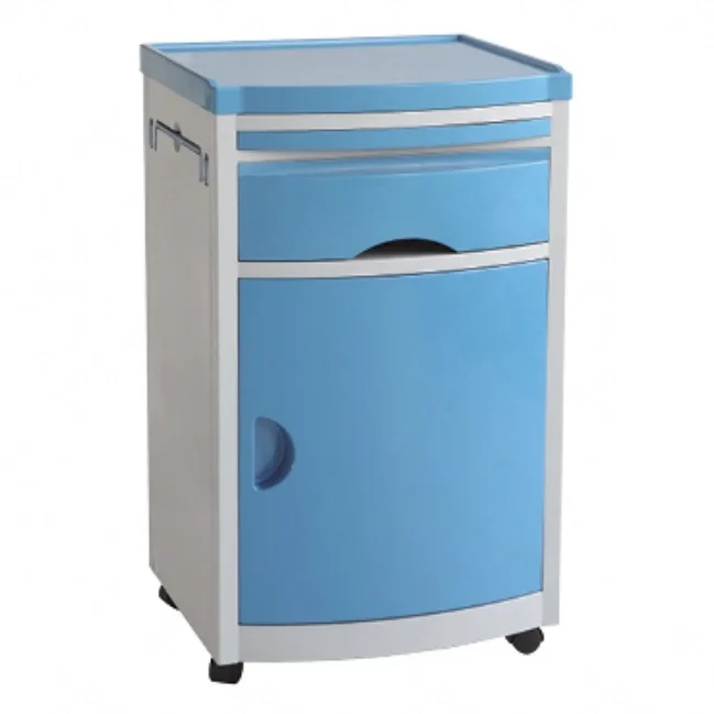 YH-C02 Factory Price High Quality Abs Mobile Hospital Beside Cabinet Medical Cabinet Hospital Bed Table With Drawer