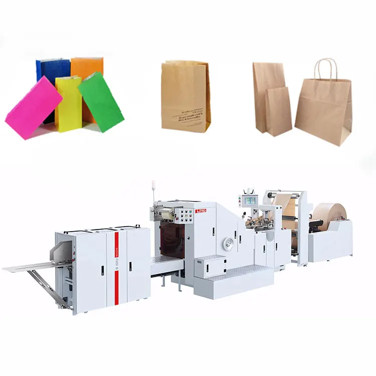 Bakery paper bag making Machine For Food , Snacks , Chocolates , Cakes Automatic paper bag production line
