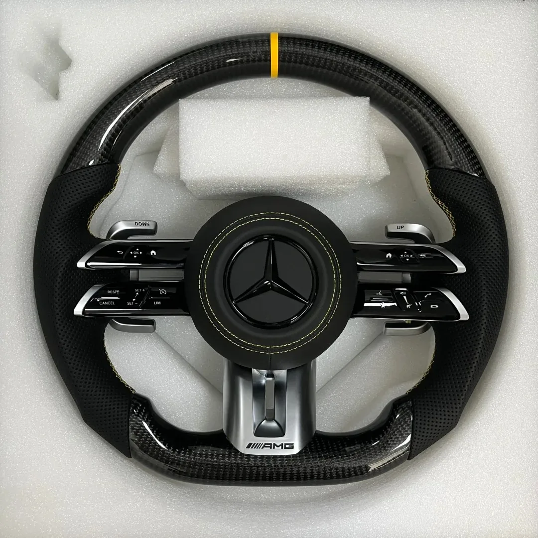 Автомобильный руль для Mercedes Benz W176 W213 W205 W253 C220 C257 Cl E C Cls Cla Gla Gle Class Amg 2016 к 2019 из углеродного волокна